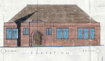 Elevation of the proposed School Church in 1937 [JN535]